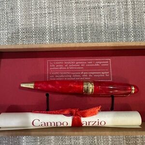 Campo Marzio Red and Gold Pen